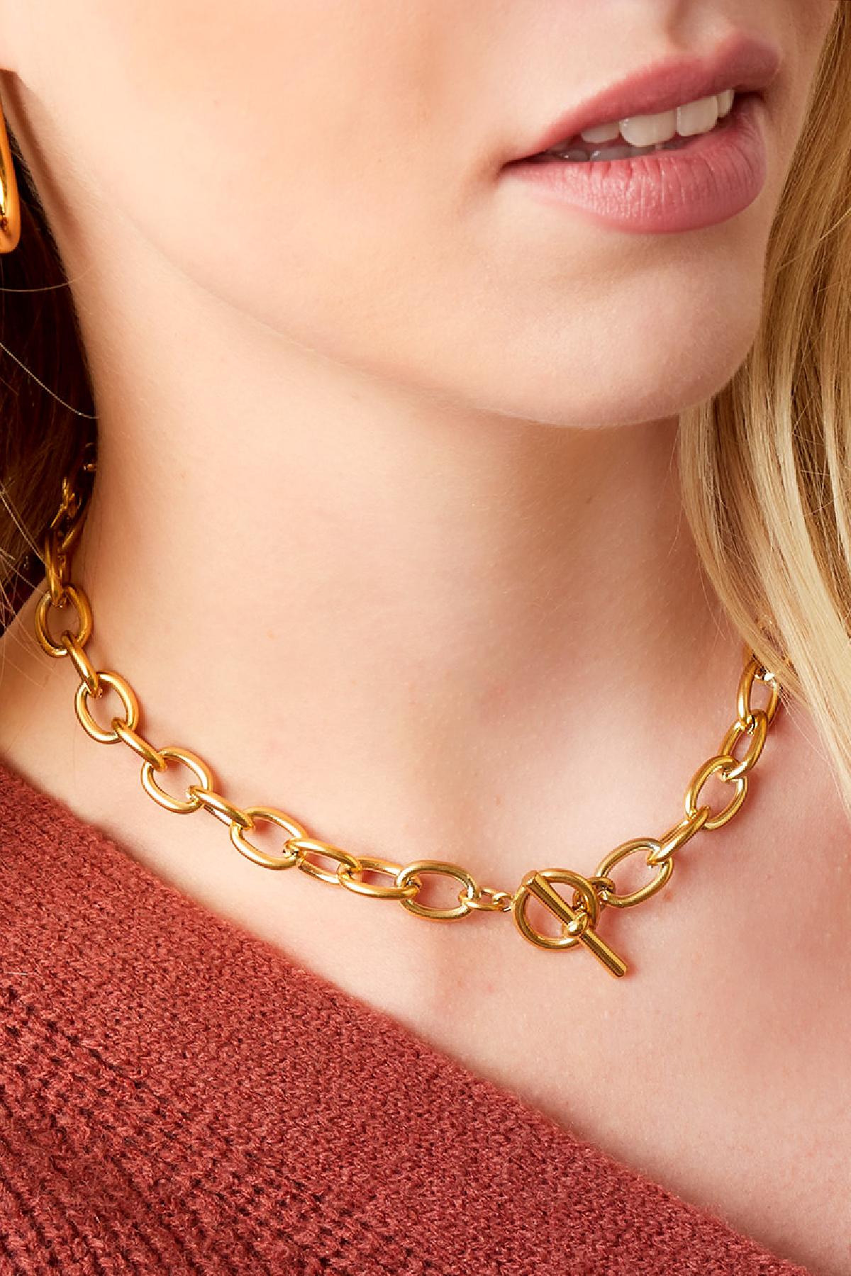 Halskette aus Edelstahl Gold Bild3